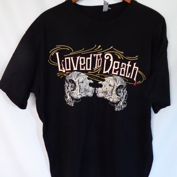 LOVED TO DEATH CURIOSITIES ODDITIES STORE SAN FRANCISCO BLACK T-SHIRT (XL) NEW - Picture 2 of 9